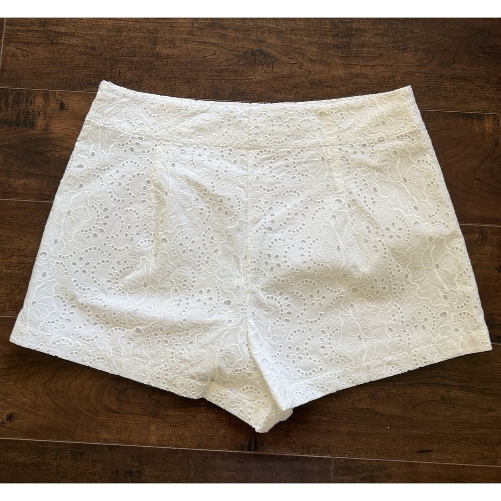 Hill House Home Lisette Shorts Women's XL White Eyelet 100% Cotton NWT Reg $159
